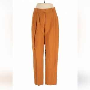 Aknvas Straight Leg Pants Orange Brown 8 $306 Retail